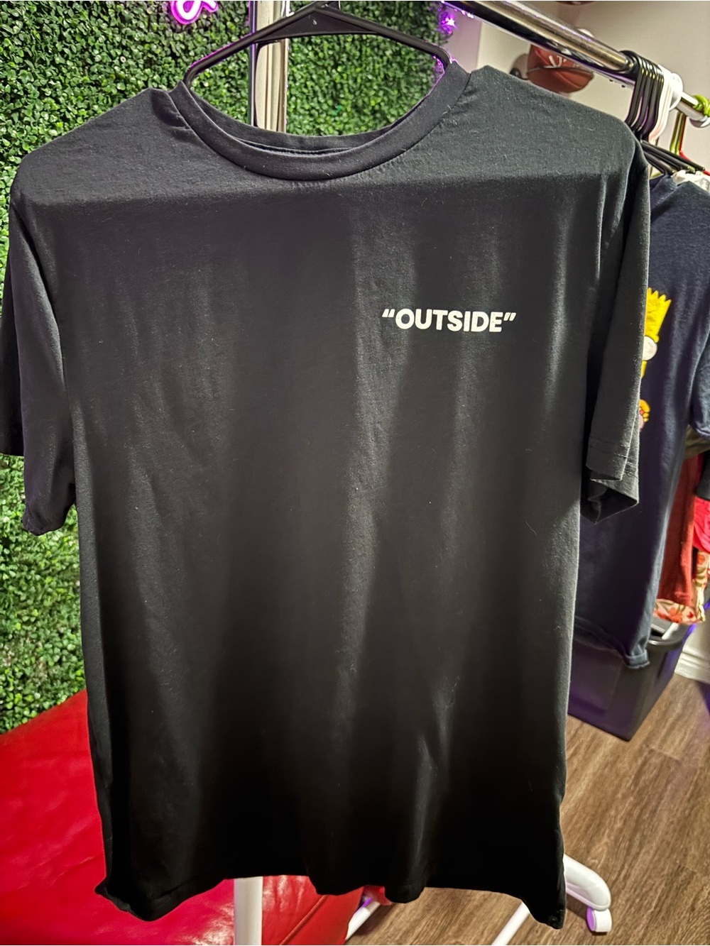 Black "OUTSIDE" Graphic Tee - Men